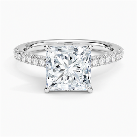 Cathedral Pavé Diamond Ring