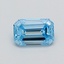 0.26 Ct. Fancy Vivid  Blue Emerald Lab Grown Diamond