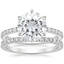 18KW Moissanite Bliss Diamond Ring (1/6 ct. tw.) with Bliss Diamond Ring (1/5 ct. tw.), smalltop view