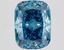3.86 Ct. Fancy Vivid  Blue Cushion Lab Grown Diamond