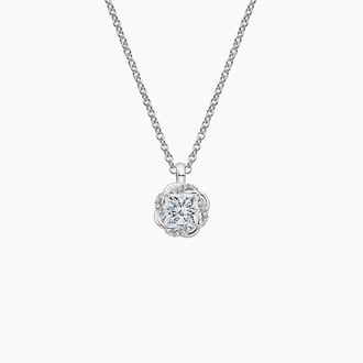 Oceana Diamond Pendant in 18K White Gold