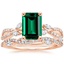 14K Rose Gold Luxe Willow Diamond Ring (1/4 ct. tw.) with Luxe Winding Willow Diamond Ring (1/4 ct. tw.)