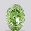 1.09 Ct. Fancy Vivid Green Oval Lab Grown Diamond