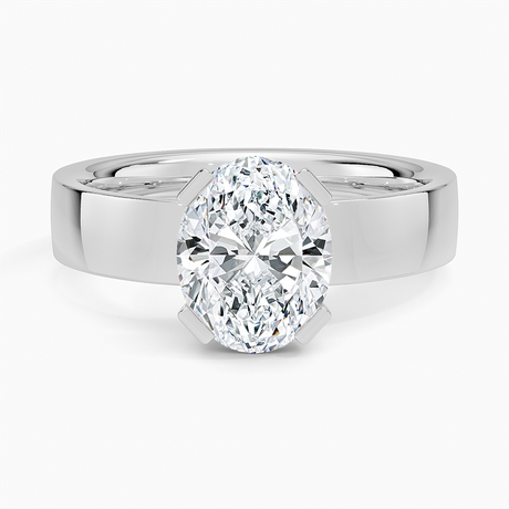18K White Gold Parker Solitaire Ring