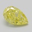 1.04 Ct. Fancy Vivid Yellow Pear Lab Grown Diamond