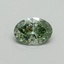 0.34 Ct. Fancy Vivid Green Oval Lab Grown Diamond