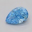 0.37 Ct. Fancy Vivid  Blue Pear Lab Grown Diamond