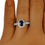 The Diella Ring, smallzoomed in top view on a hand