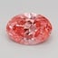 0.59 Ct. Fancy Vivid Pink Oval Lab Grown Diamond