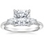18K White Gold Simply Tacori Three Stone Marquise Diamond Ring, smalltop view