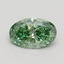1.01 Ct. Fancy Vivid Green Oval Lab Grown Diamond