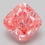 3.09 Ct. Fancy Vivid Pink Cushion Lab Grown Diamond