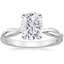 Platinum Twisted Vine Solitaire Ring, smalltop view