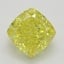 1.09 Ct. Fancy Vivid Yellow Cushion Diamond