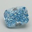 2.23 Ct. Fancy Vivid Blue Cushion Lab Grown Diamond