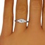 The Neva Ring, smalltop view on a hand