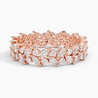 Jardiniere Eternity Lab Diamond Ring in 14K Rose Gold