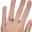 The Karella Ring, smallzoomed in top view on a hand