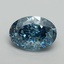 3.64 Ct. Fancy Vivid Blue Oval Lab Grown Diamond