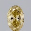 0.46 Ct. Fancy Vivid Yellow Oval Lab Grown Diamond