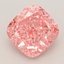 4.08 Ct. Fancy Vivid  Pink Cushion Lab Grown Diamond