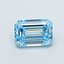 1.01 Ct. Fancy Vivid Blue Emerald Lab Grown Diamond