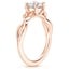 14K Rose Gold Budding Willow Solitaire Ring, smallside view