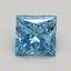 3.01 Ct. Fancy Vivid Blue Princess Lab Grown Diamond