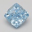 2.05 Ct. Fancy Vivid Blue Cushion Lab Grown Diamond