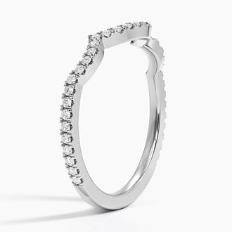 Petite Twisted Vine Curved Diamond Ring (1/5 ct. tw.) in Platinum