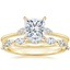 18K Yellow Gold Colette Diamond Ring with Joelle Diamond Ring