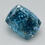 1.58 Ct. Fancy Vivid Blue Cushion Lab Grown Diamond