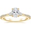 18K Yellow Gold Tapered Luxe Aria Three Stone Diamond Ring (1/5 ct. tw.), smalltop view