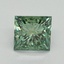 1.53 Ct. Fancy Vivid Pacific Green Princess Lab Grown Diamond