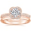 14K Rose Gold Azalea Diamond Ring (1/2 ct. tw.) with Hazel Ring