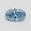 0.50 Ct. Fancy Vivid Blue Oval Lab Grown Diamond