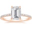 14K Rose Gold Viviana Three-Quarter Coverage Diamond Ring, smalltop view