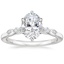 18K White Gold Rochelle Diamond Ring, smalltop view