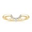 18K Yellow Gold Lunette Diamond Ring (1/10 ct. tw.), smalltop view