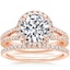 14K Rose Gold Fortuna Diamond Ring (1/2 ct. tw.) with Luxe Ballad Diamond Ring (1/4 ct. tw.)