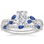 18KW Moissanite Luxe Willow Sapphire and Diamond Bridal Set (1/4 ct. tw.), smalltop view