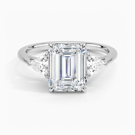 Luxe Trillion Three Stone Diamond Ring - Brilliant Earth