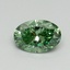 0.53 Ct. Fancy Vivid Pacific Green Oval Lab Grown Diamond