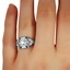 The Bexley Ring, smallzoomed in top view on a hand