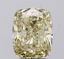 3.19 Ct. Light  Yellow Cushion Lab Grown Diamond