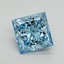 5.05 Ct. Fancy Vivid Blue Princess Lab Grown Diamond