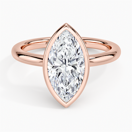 14K Rose Gold Julietta Bezel Solitaire Ring
