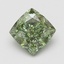 2.01 Ct. Fancy Vivid Green Cushion Lab Grown Diamond