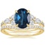 18K Yellow Gold Luxe Nadia Diamond Ring (1/2 ct. tw.) with Curved Ballad Diamond Ring (1/6 ct. tw.)