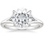 18K White Gold Reverie Solitaire Ring, smalltop view